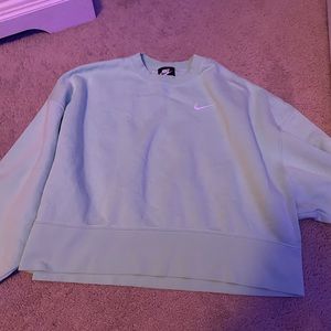 Mint green cropped Nike crewneck size small